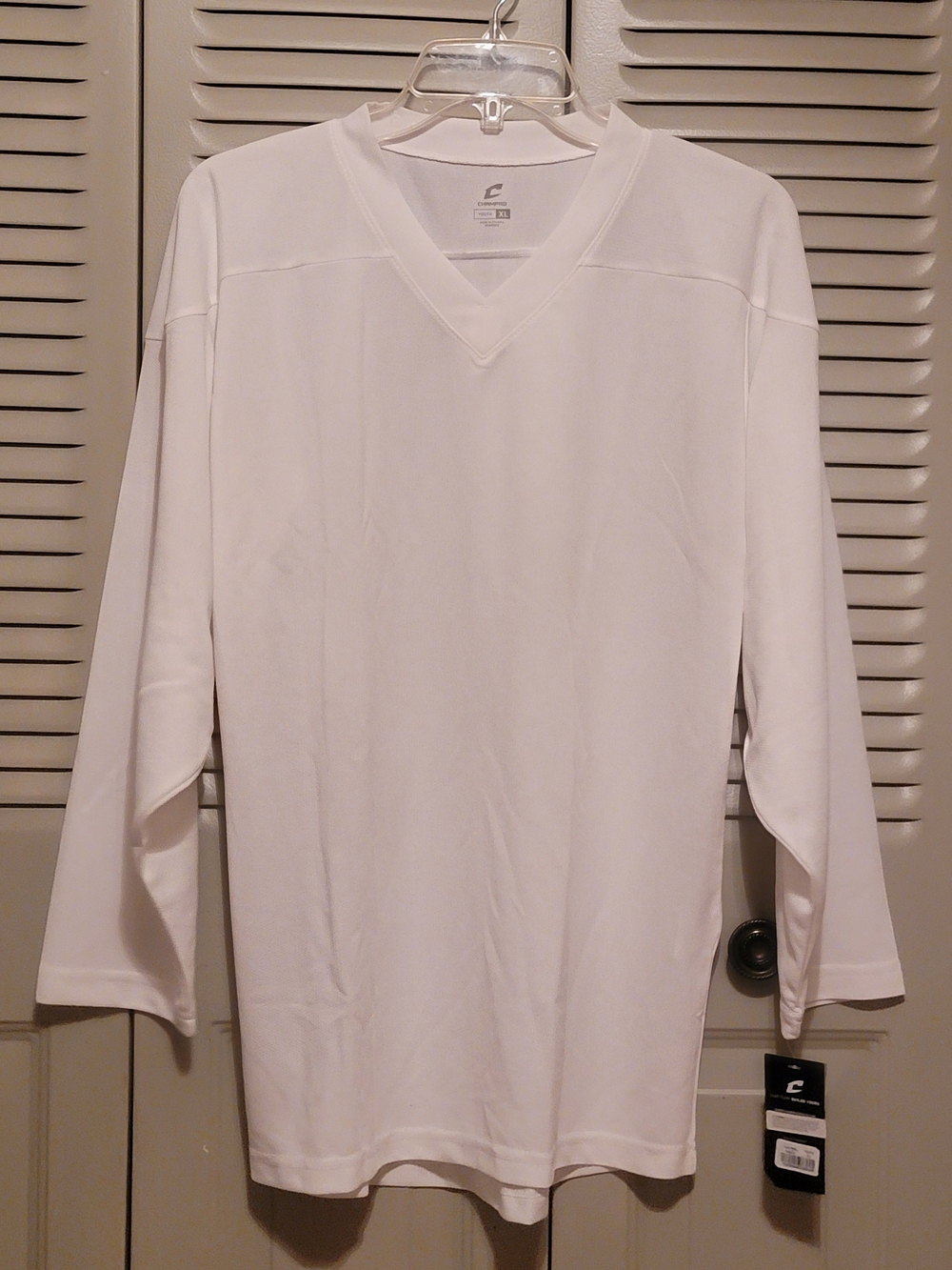 Cutter & Buck Men’s White Long-Sleeve V-Neck Pullover